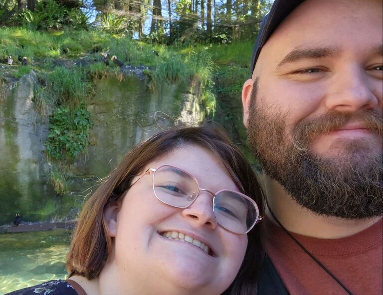 Celebrating our second anniversary at Point Defiance Zoo in Tacoma, WA