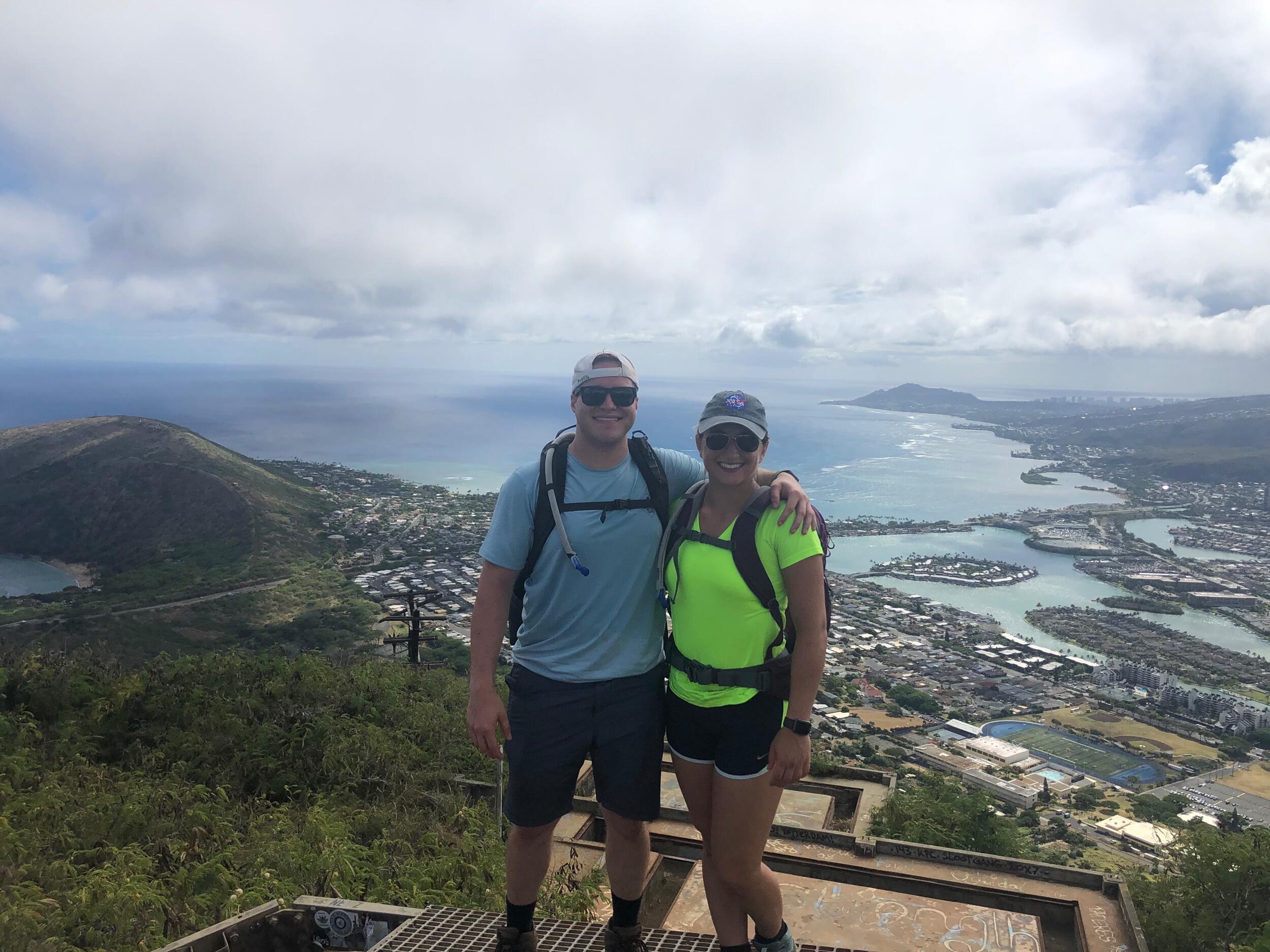 Top of Koko Head, Oahu, Hawaii's equivalent of The Incline in Colorado Springs, CO.