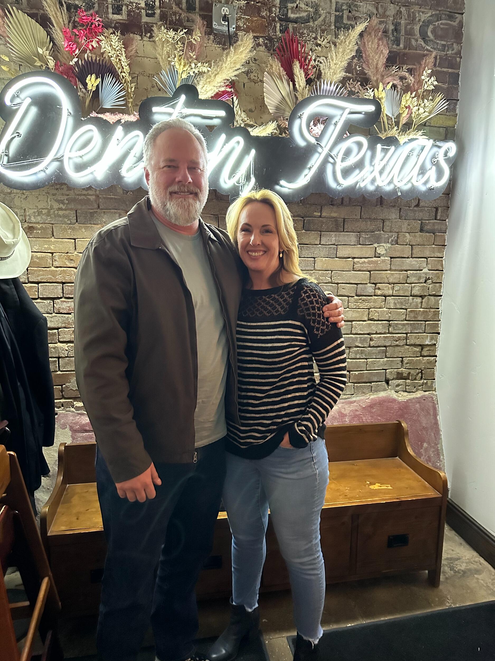 Dinner out in Denton. 