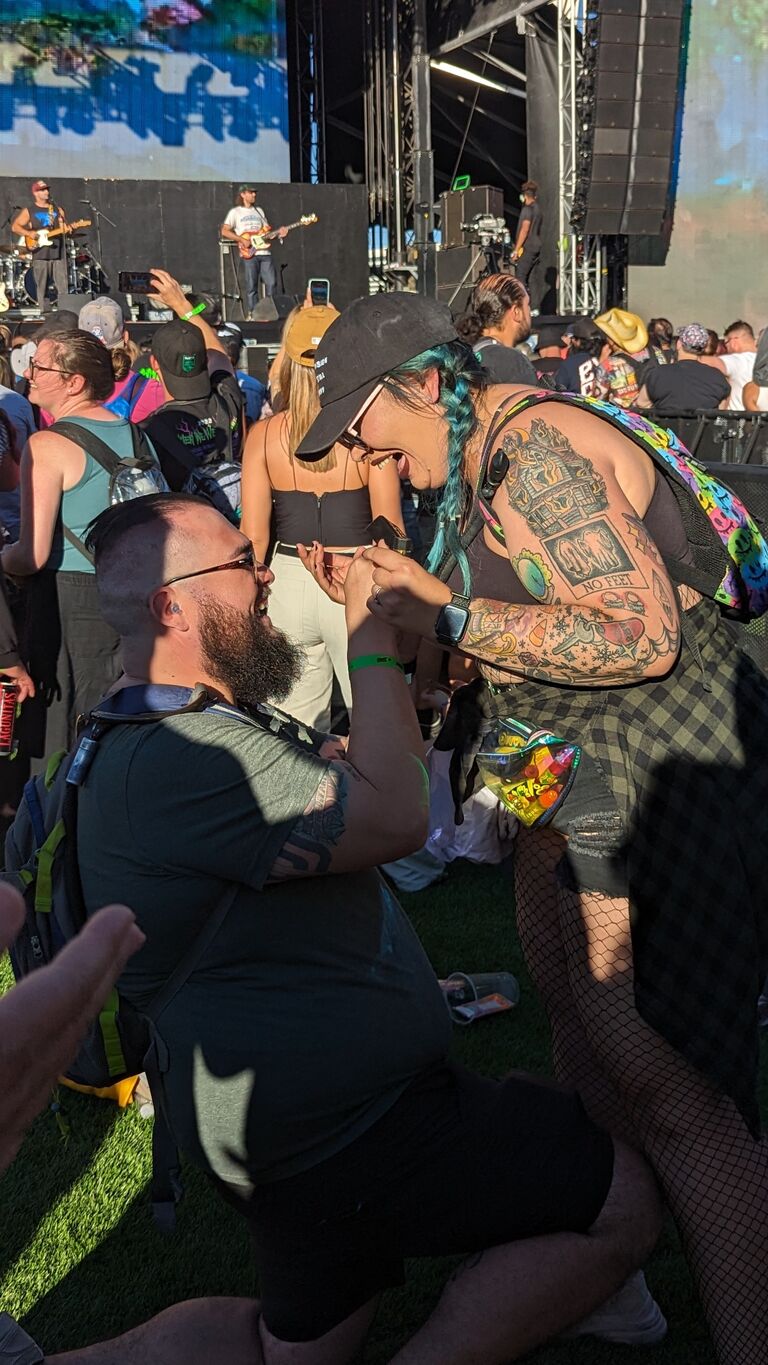 Steven proposes to Natalee at When We Were Young Festival!