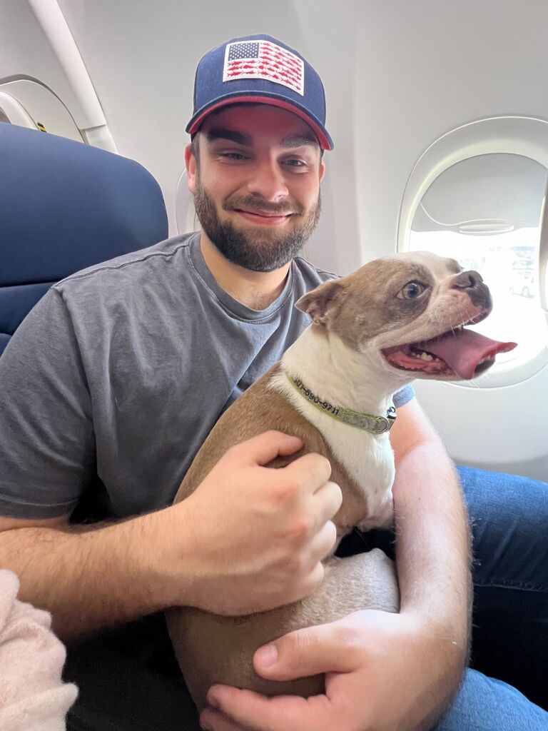 Cooper and Taylor's first flight (and our first trip together!) headed to spend thanksgiving with Mere's family.