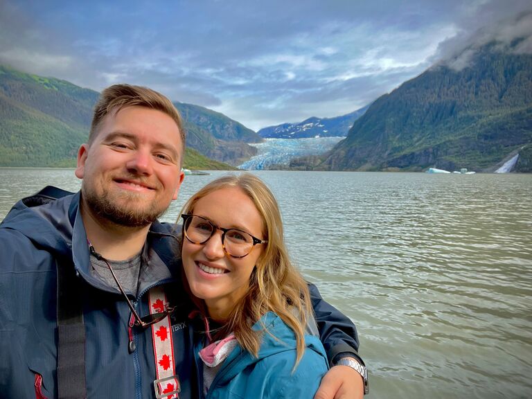 Megan and Alex took their first big trip to Alaska during summer break. 