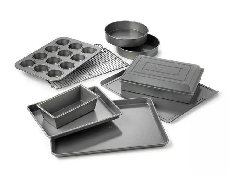 Baker's Secret Bakeware Sets - 9 Pieces Baking Pans Set with Grip - Baking Sheets for Oven Nonstick Set, Wedding Registry Items Baking Dishes for