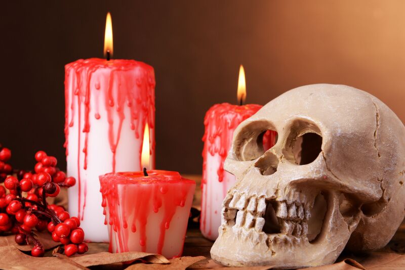 Wednesday Party Theme Ideas: bloody candles
