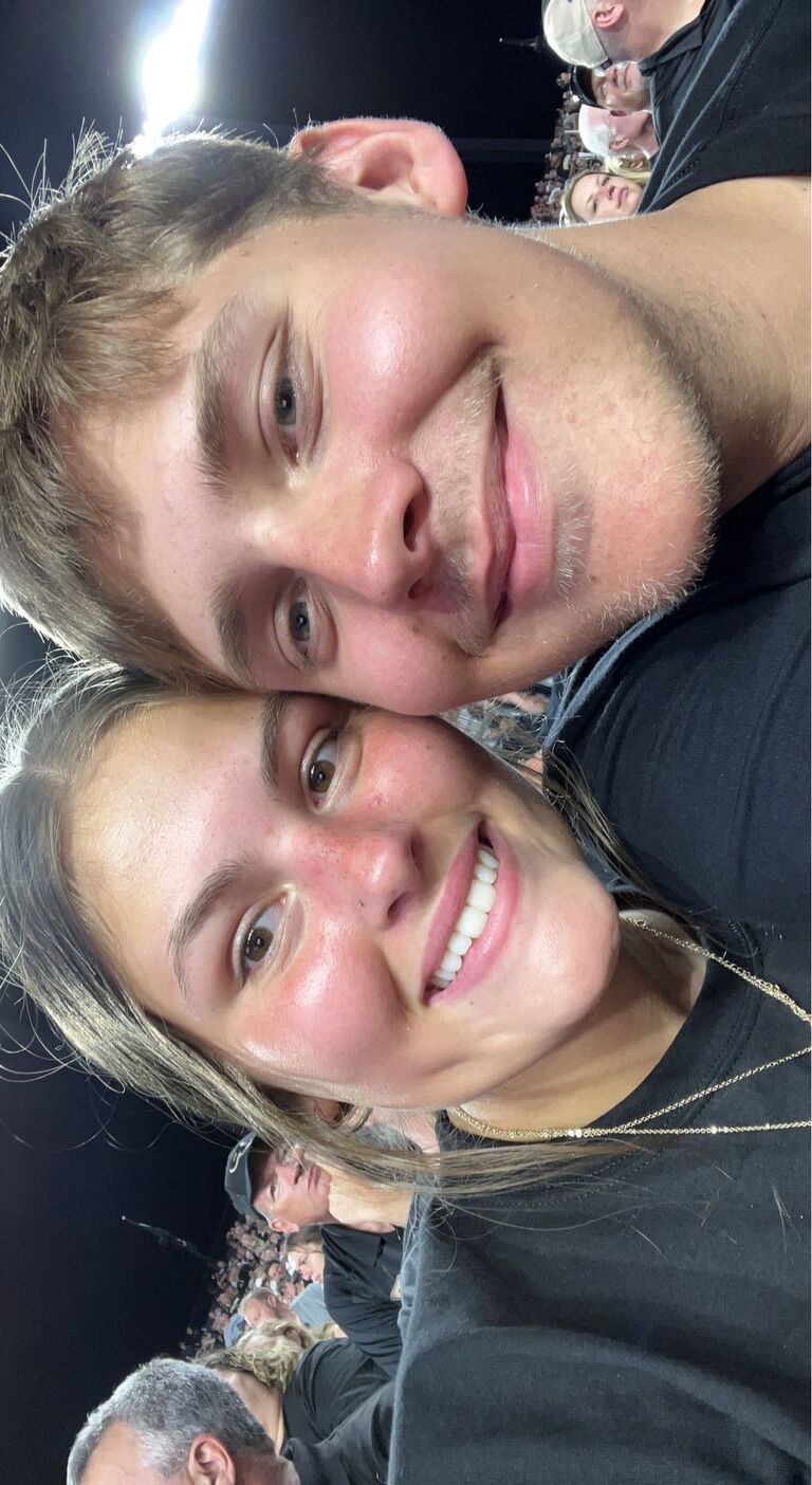 Watching the Purdue vs Penn State football game, shortly after Tycee started school at Purdue