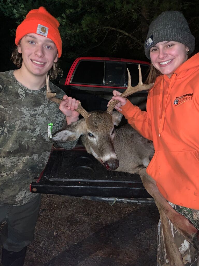 Lyle helped Liz get her first buck!