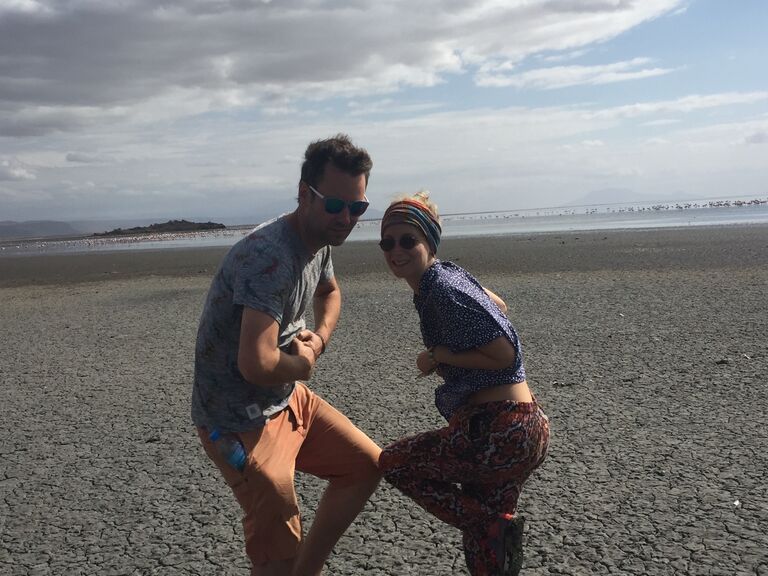 Channeling flamingoes at Lake Natron, Tanzania