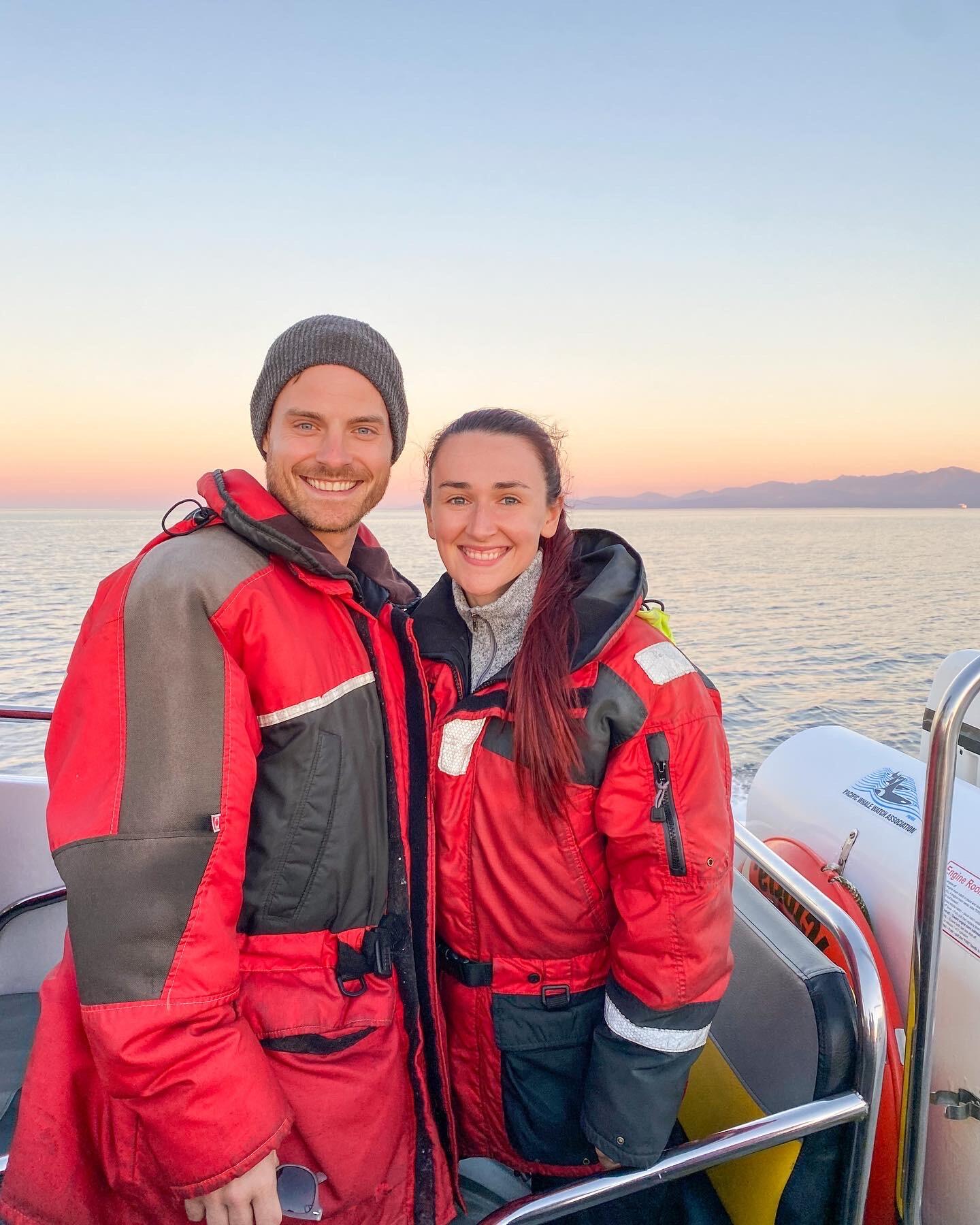 Tourists in our own town - First time whale watching together (we highly recommend Eagle Wing Whale & Wildlife Tours) 