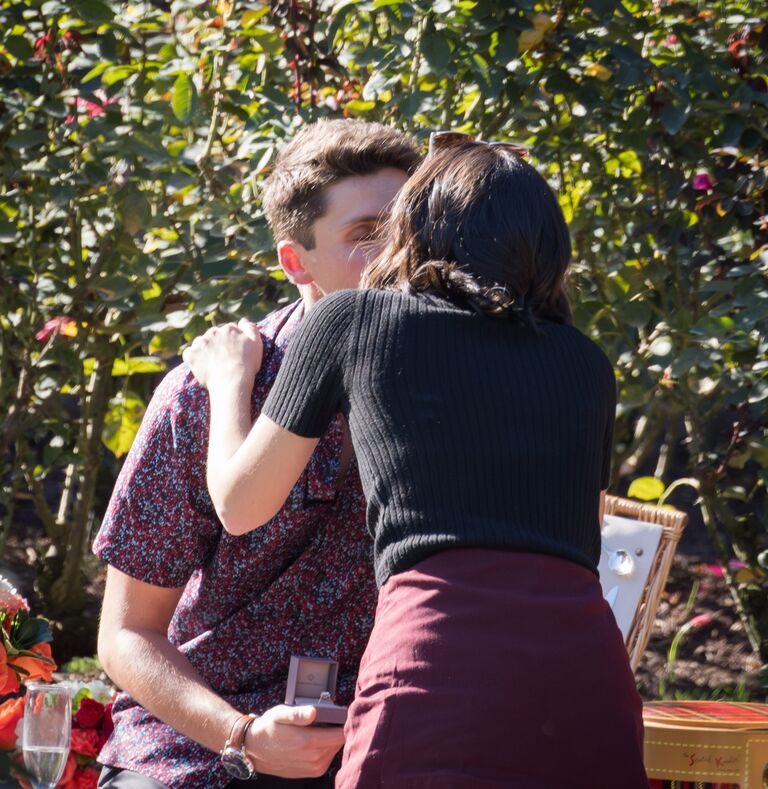 Jack proposes to Baleigh at the Raleigh Rose Garden