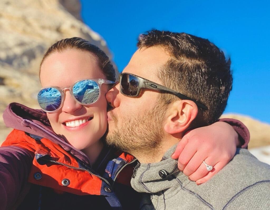 The adventure continued in 2020 when Chris whisked Alyson away on an RV trip through the stunning American Southwest. In a remote area of Utah called White Pocket, surrounded by breathtaking landscapes, Chris popped the question, and Alyson said yes! 