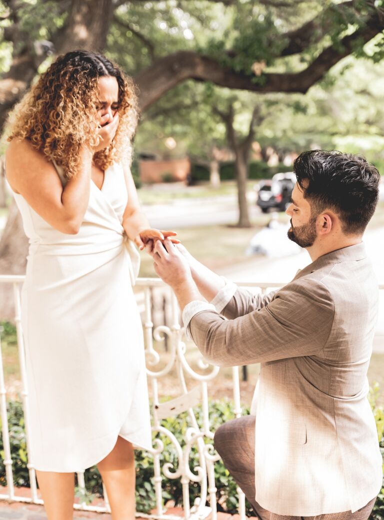 In April, Honest proposed to Julia in Dallas, TX, the city they both love and call home.