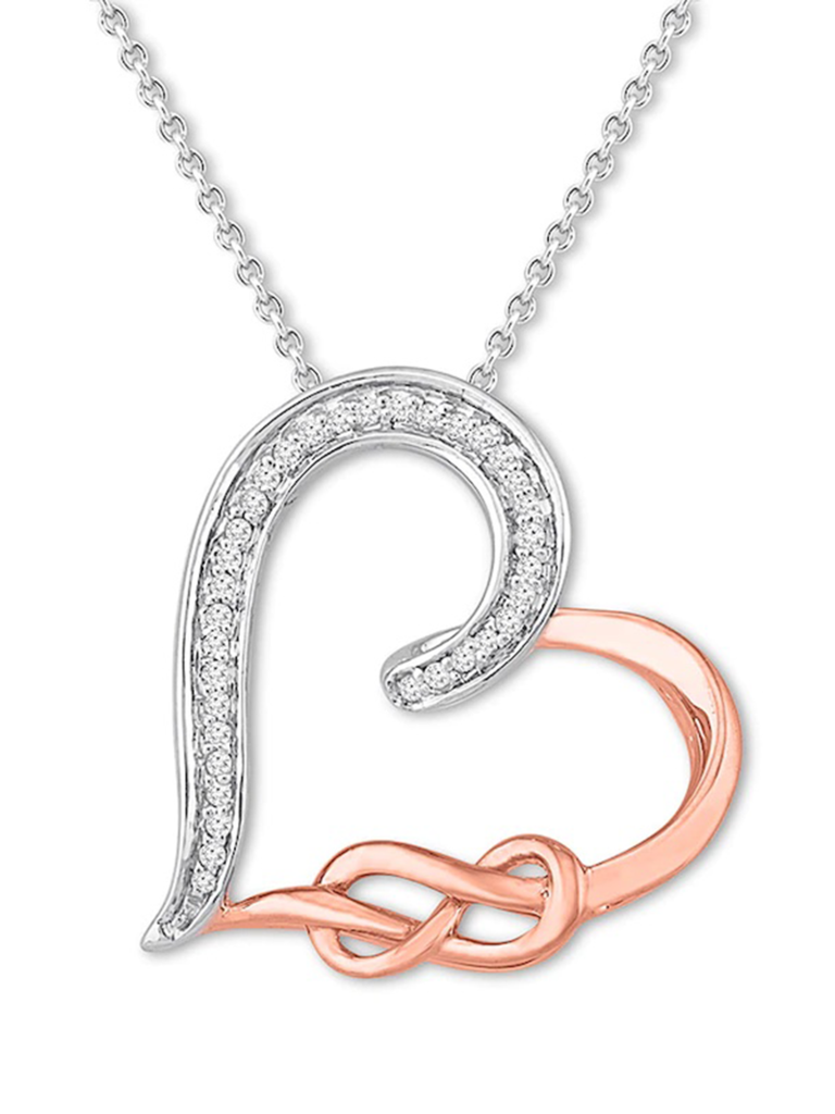 Heart deals knot necklace