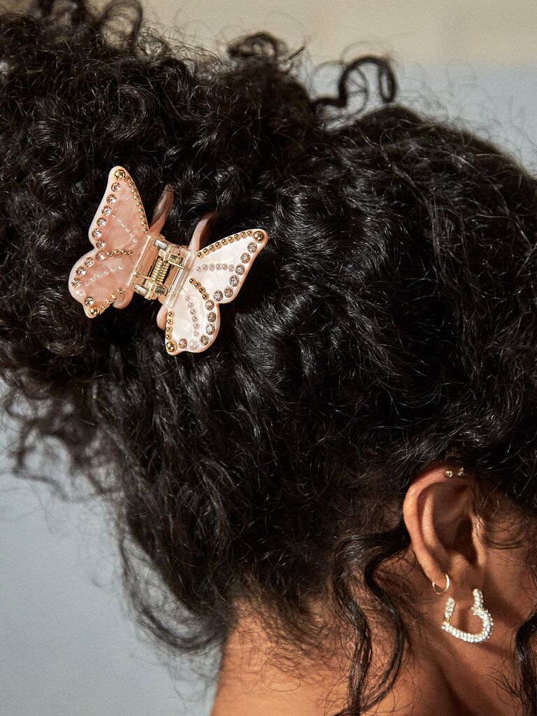 Butterfly hair clip bridesmaid gift idea