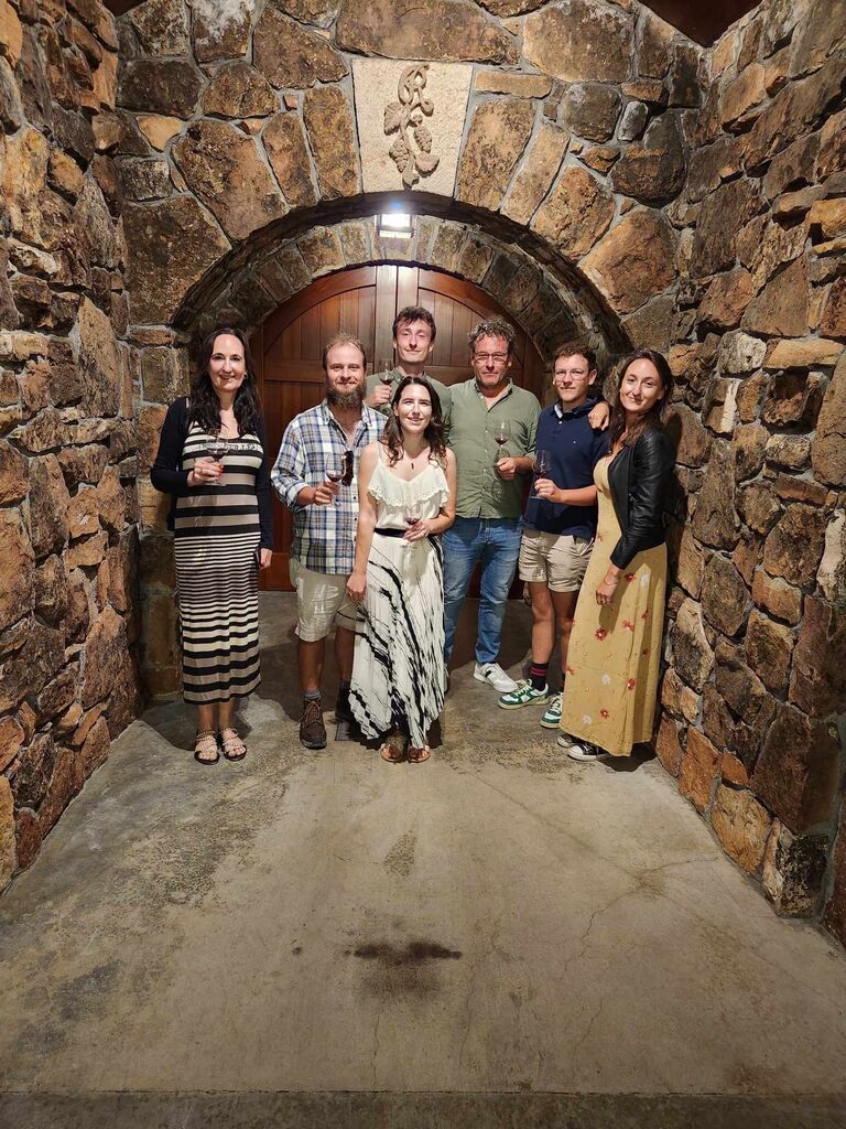 Wine Tasting with Hendrik's Visiting Family @ A. Rafanelli Winery's Caves, Sonoma County, CA - Family time is the best time, with Hendrik's Aunt, Uncle, & cousins: Katia, Hans, Flor, Martha, & family friend Martin - 9 years Together