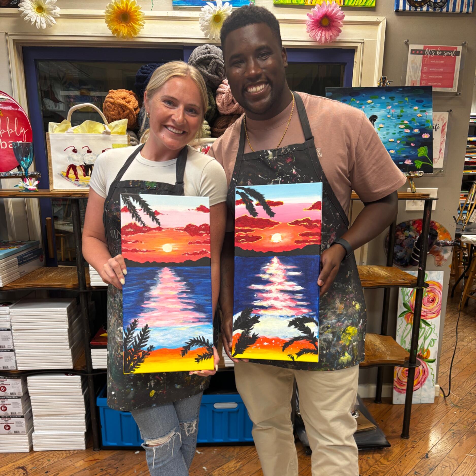 Paint & Sip Date Night in Charlotte.