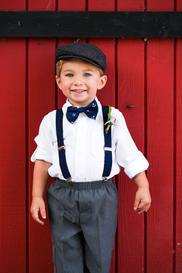 newsboy cap and suspenders