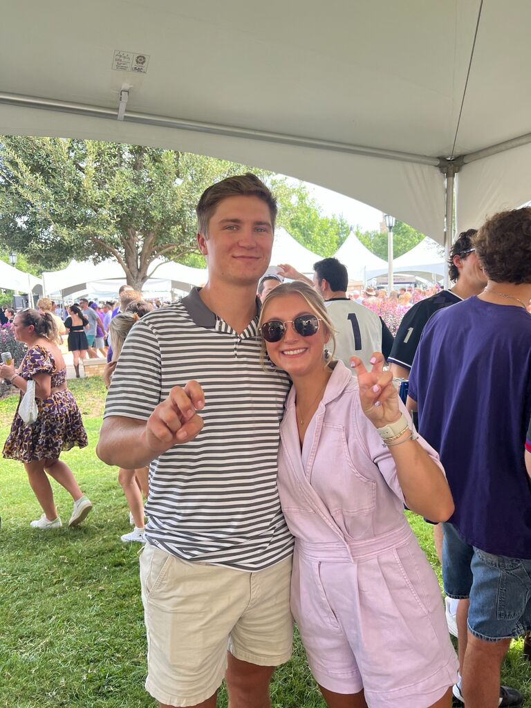 Matt and Morghan went to visit Tommy and Gwen in Dallas, Texas, where they went to TCU to watch the Frogs play!