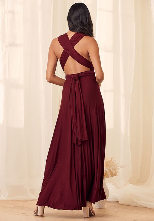 burgundy bridesmaid dresses lulus
