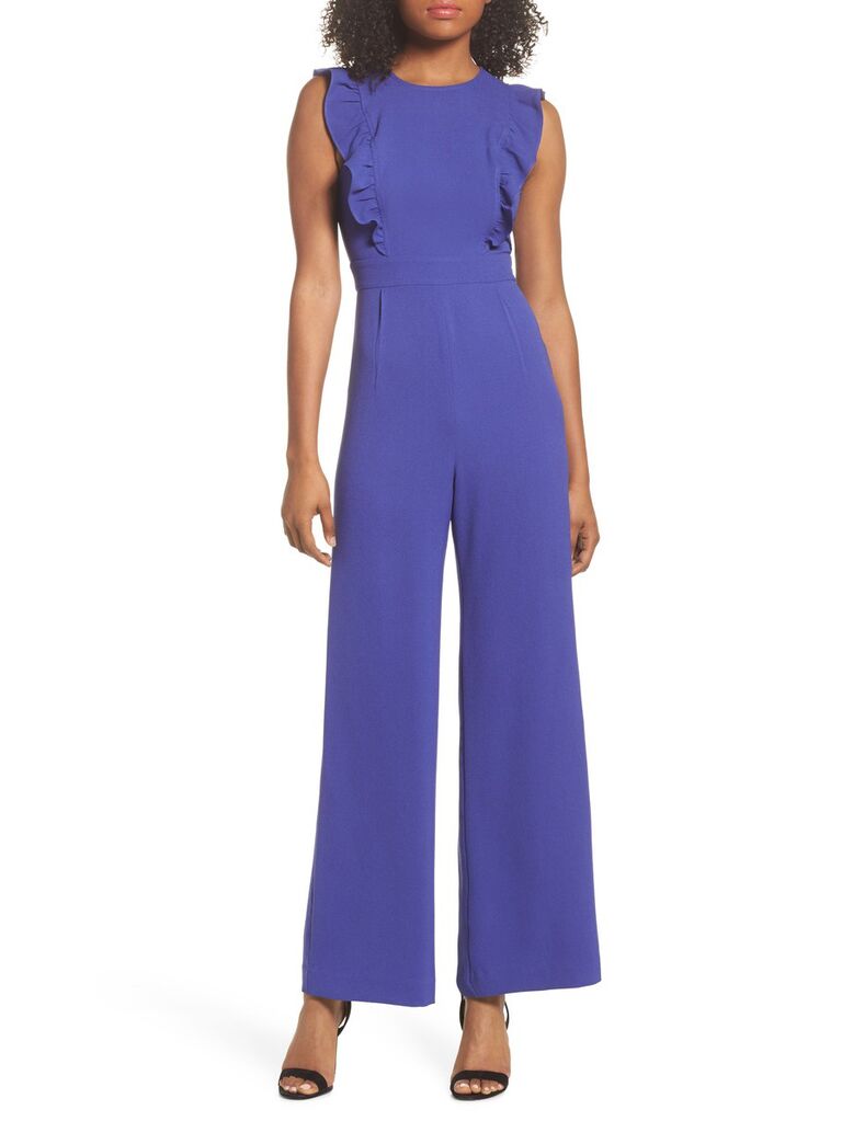 purple bridesmaid jumpsuit