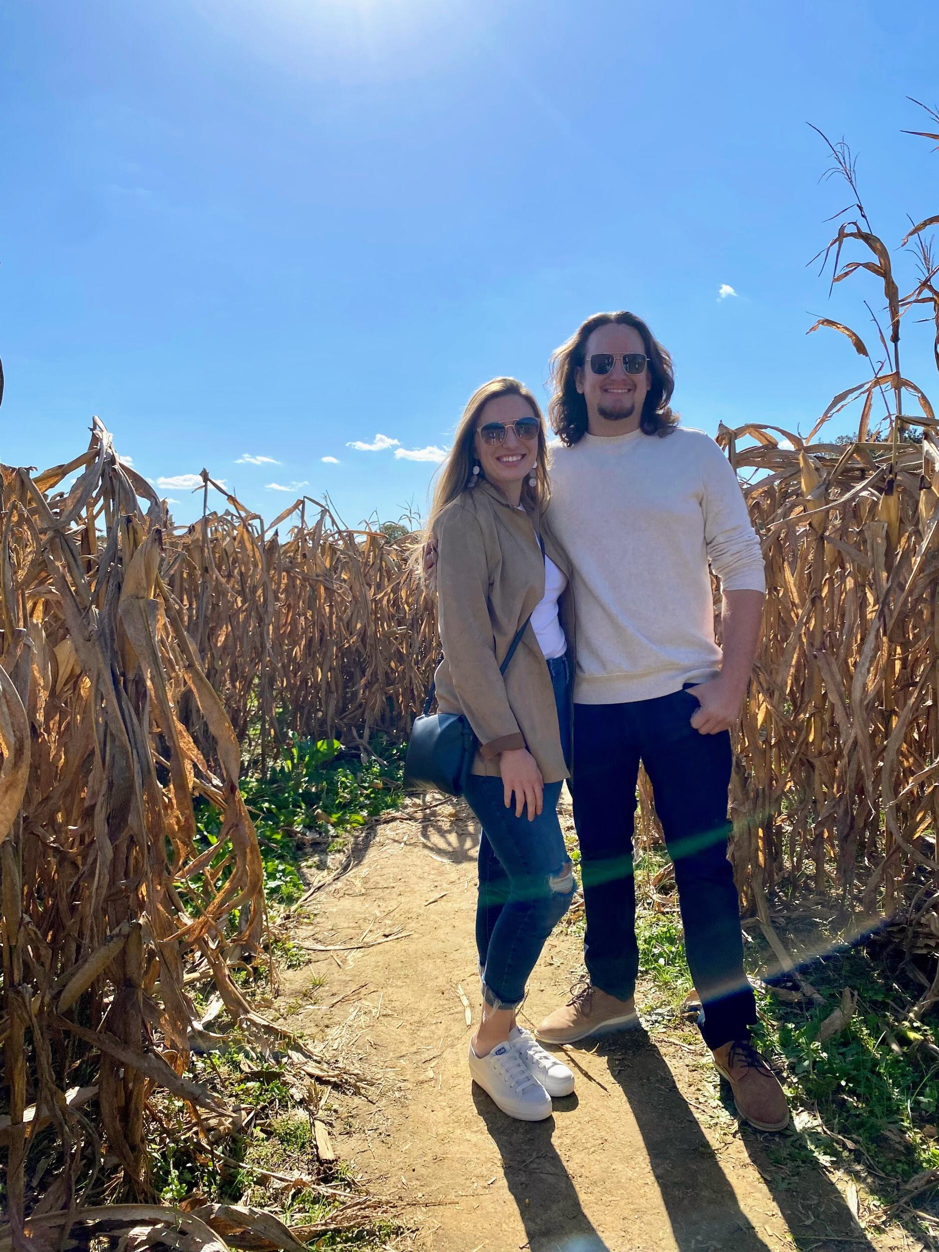 Cory's first corn maze.