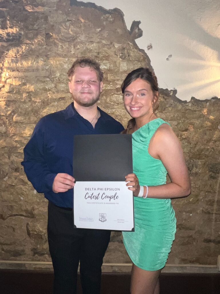 We got "The Cutest Couple Award" at Ariel's spring semi-formal.