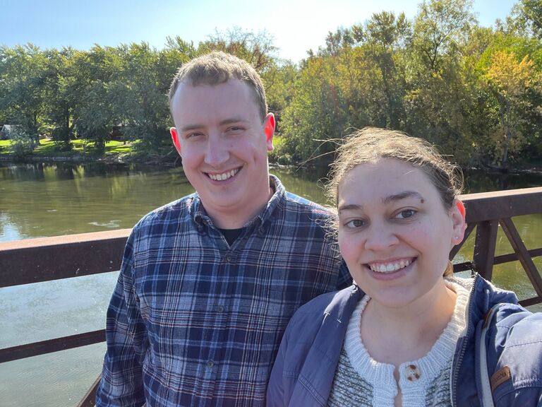 Our first picture together - Fox River, St. Charles, IL