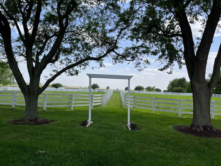 Viewing our wedding venue for the first time. Even though we continued researching and viewing other venues for awhile, we knew this place had our heart from the moment we walked up! 