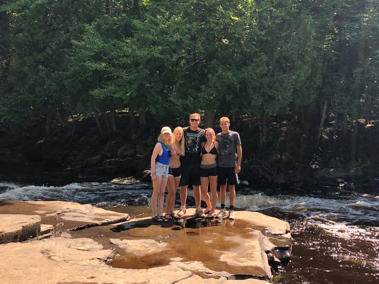 with Lauren, Liz and Bates! 

We did not see a bear nor a moose despite our best efforts ;) and Kate will never live down the fact that she did not jump into the water