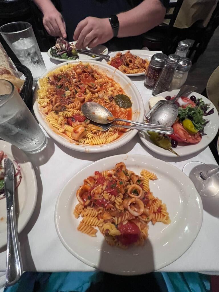 Ate dinner at Carmine's, and they served incredible gluten free, family-style pasta! 