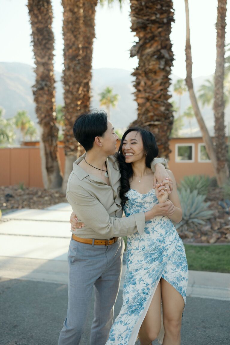 Enjoying the sunshine in Palm Springs for our engagement photoshoot! 