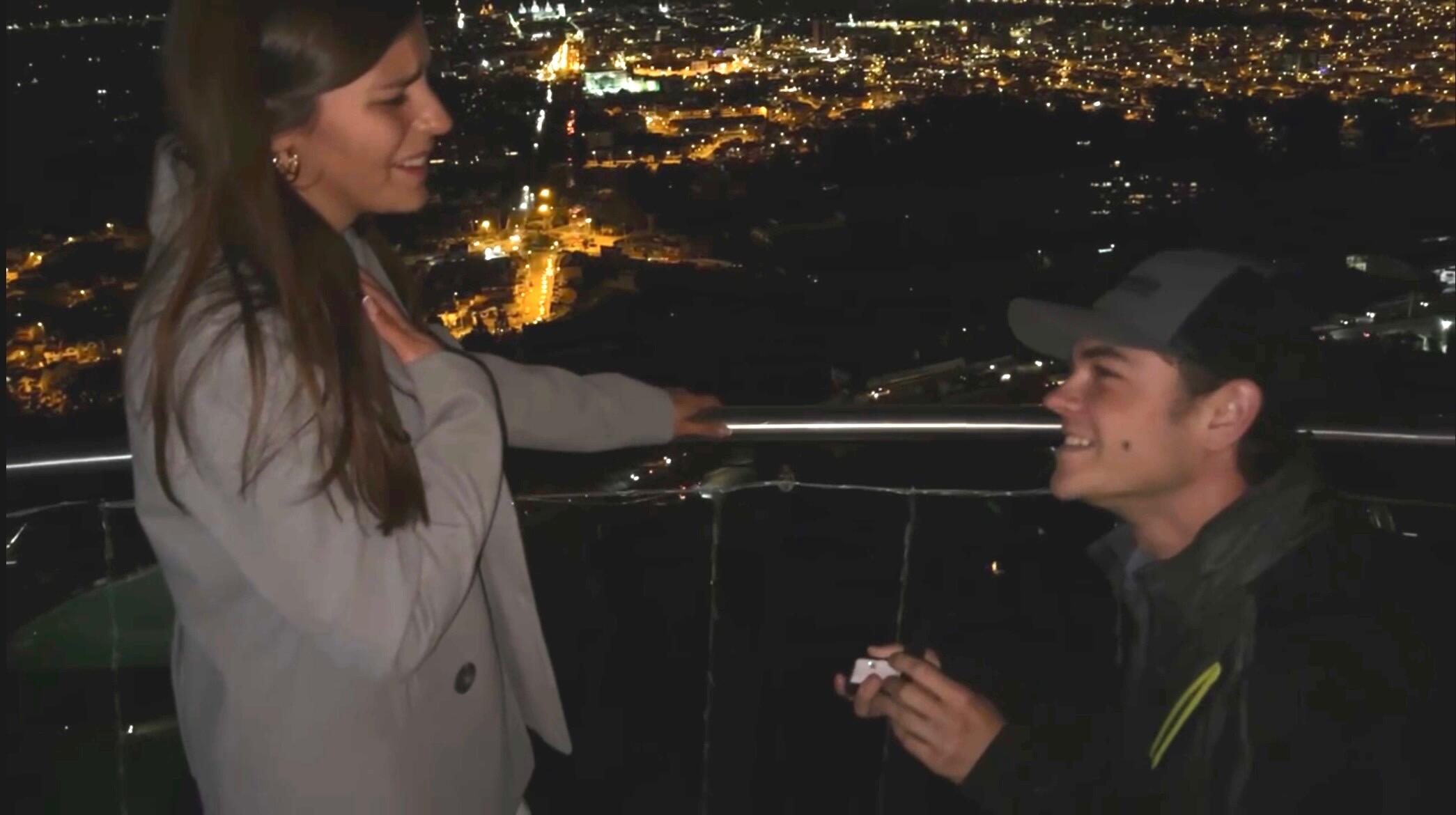 Finally the day came! Caleb asked Isabella to marry him on a beautiful glass bridge that faced the whole city of Cuenca. Isabella’s dream came true as she said yes to the man she loved and turned to see their families around them!

PS: After 7 years of wearing her purity ring she exchanged it for her engagement ring!