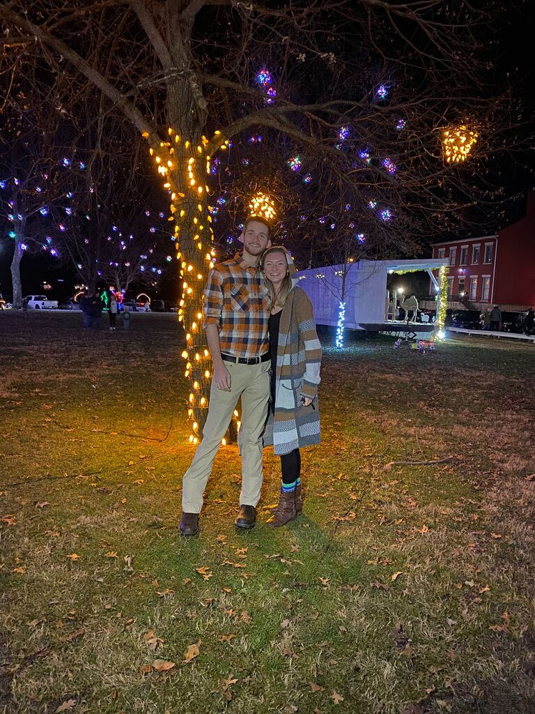 Christmas lights on our first Christmas Eve together!