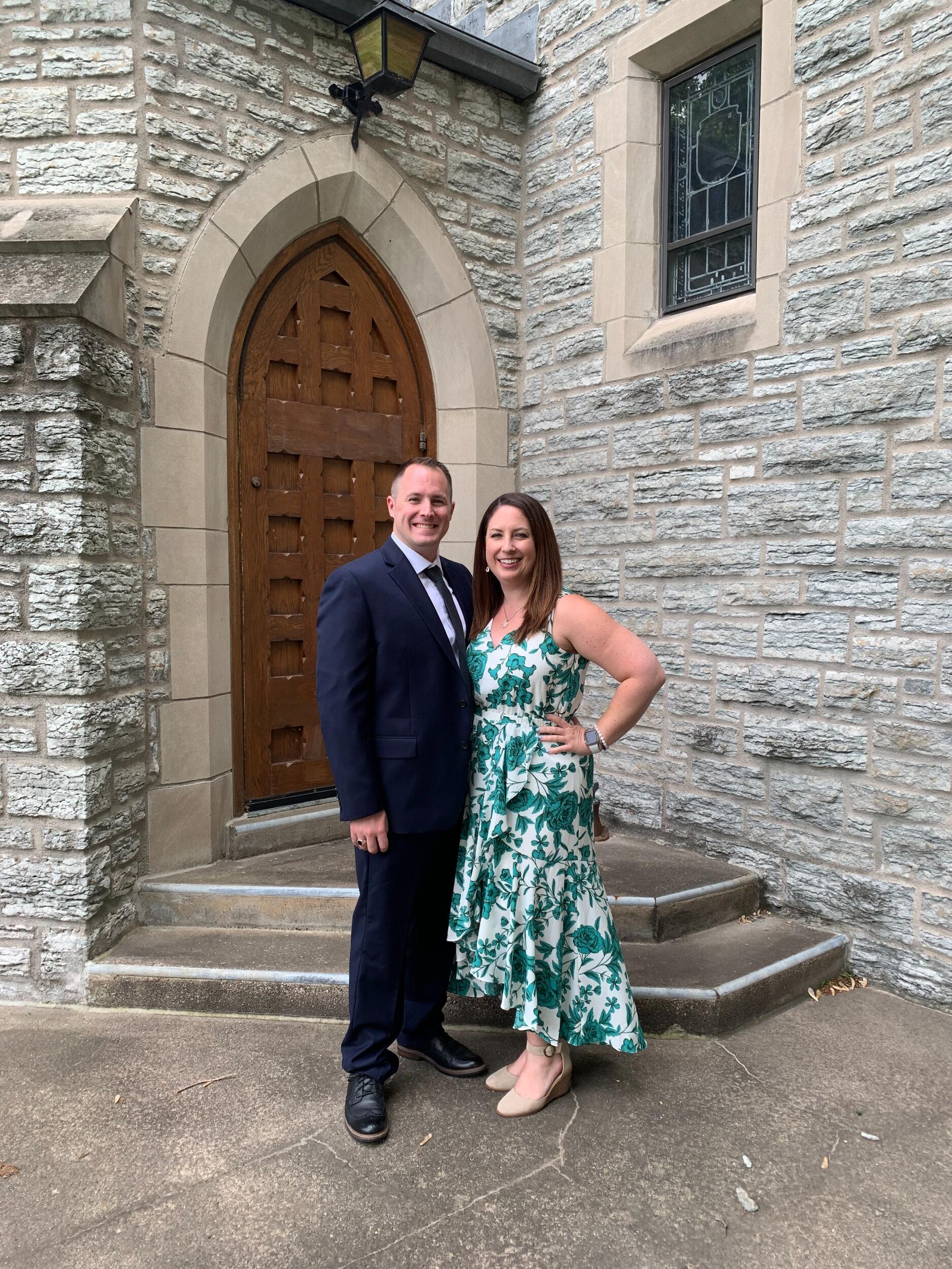 First wedding together. We dress up nicely