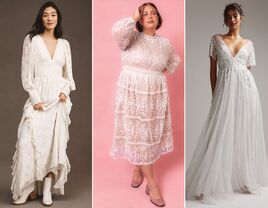 Three mountain wedding dresses