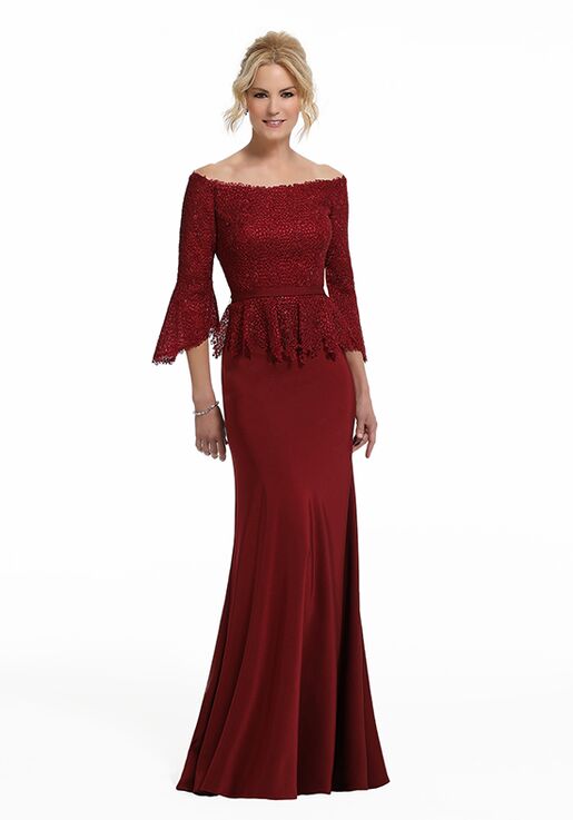 bell sleeve mother of the bride dress