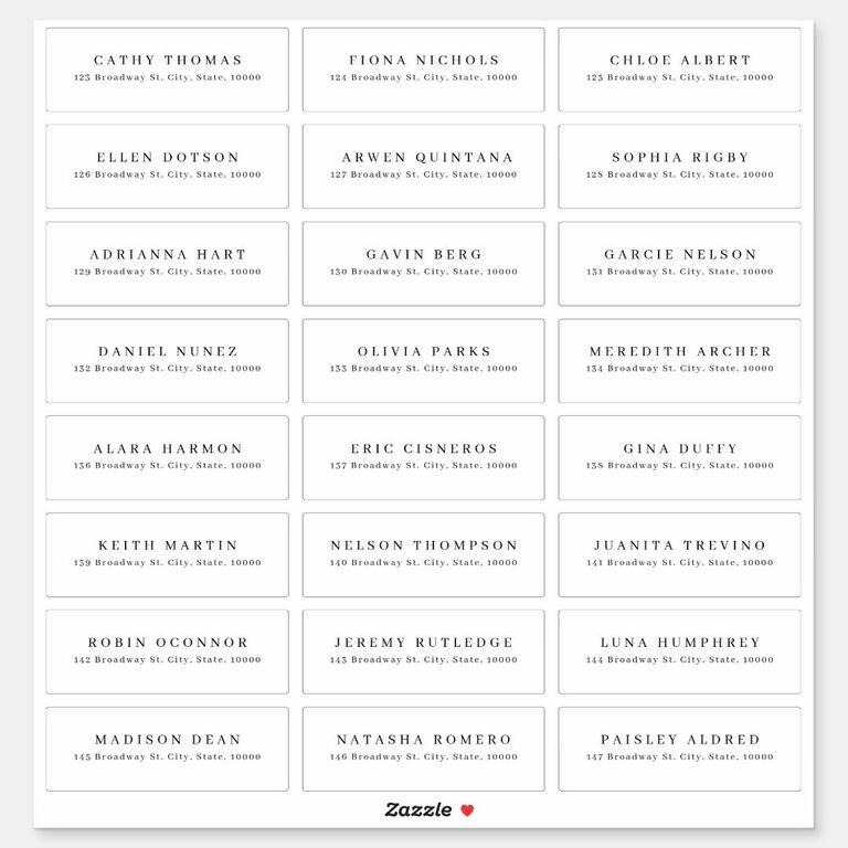 Taking Shape Wedding Return Address Labels