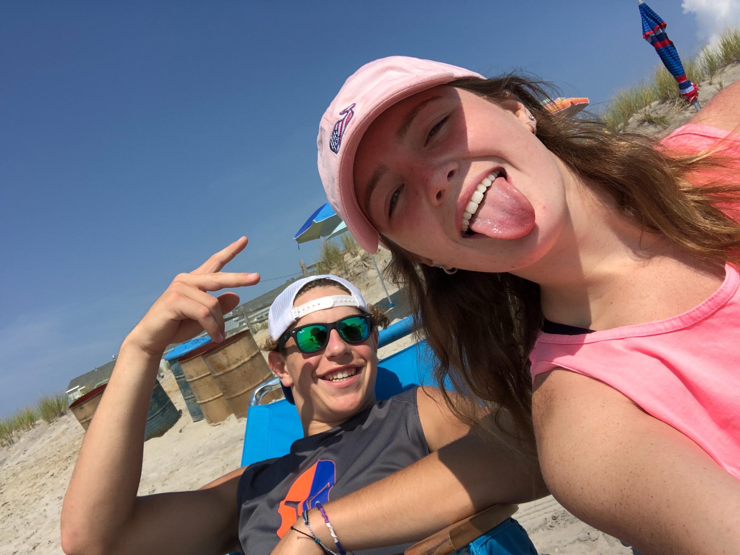 We started talking the summer going into our senior year. This was our "first date" when we went to Ocean City, New Jersey.