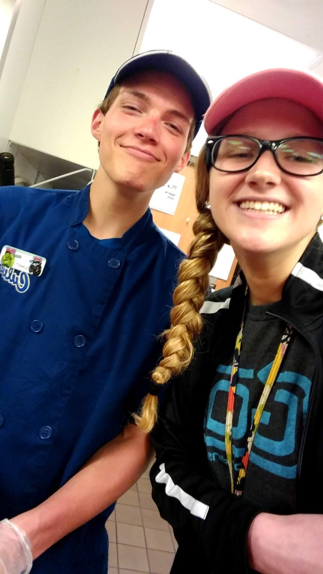 One of our first pictures together. This was taken before we even started dating. 