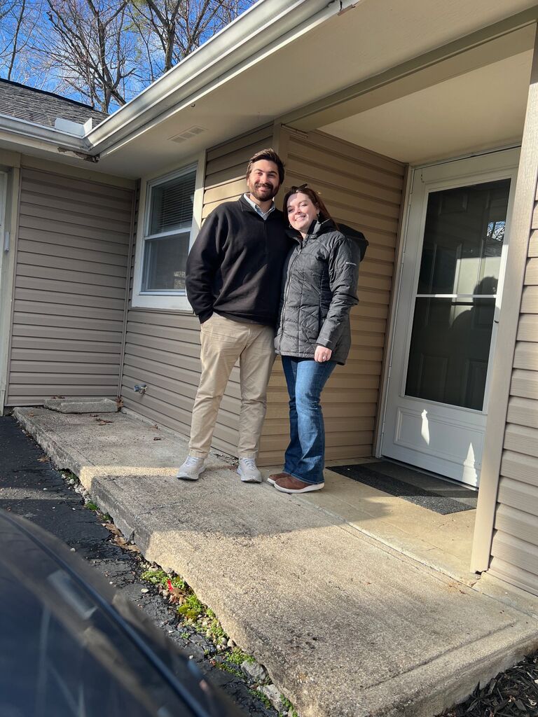 Joshua and Mackenzie bought a house! they settled down in Centerville, Ohio with Gingerbread, Honey and Bernoulli.