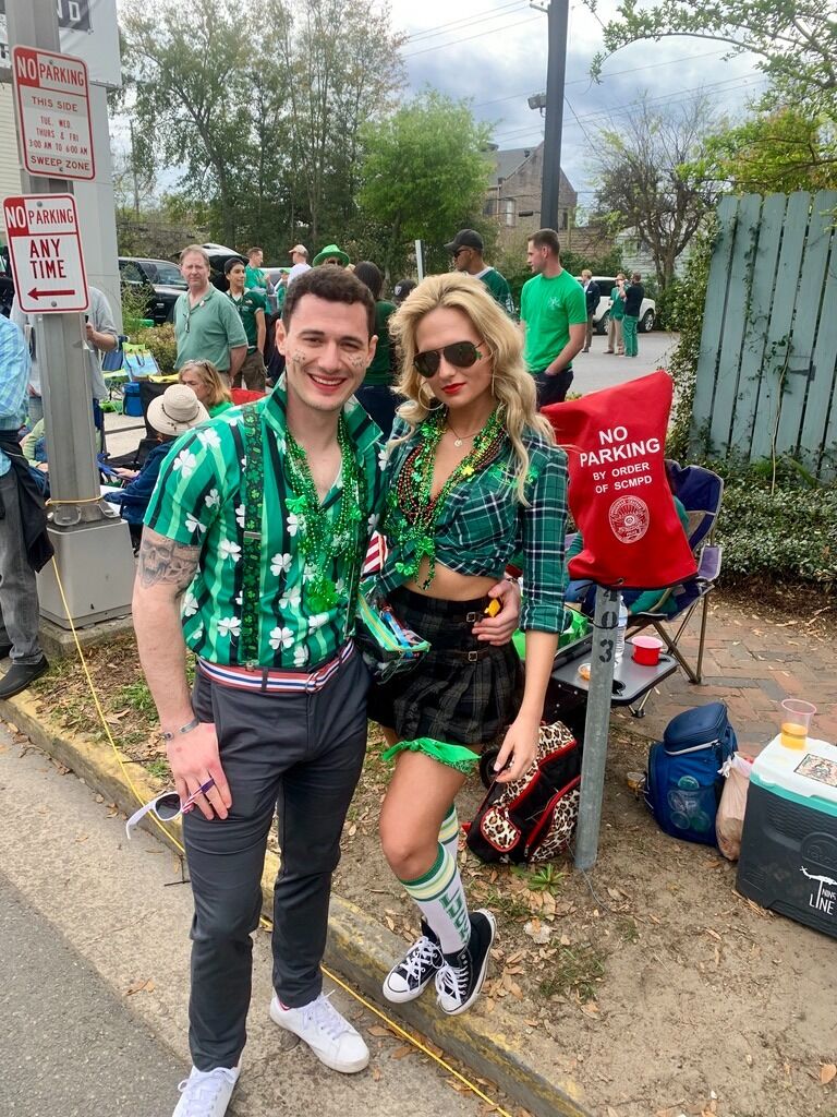 McKenzie's 1st Savannah St. Patrick's Day, Josh came to visit from Columbus, GA. McKenzie moved to Savannah March 2019.