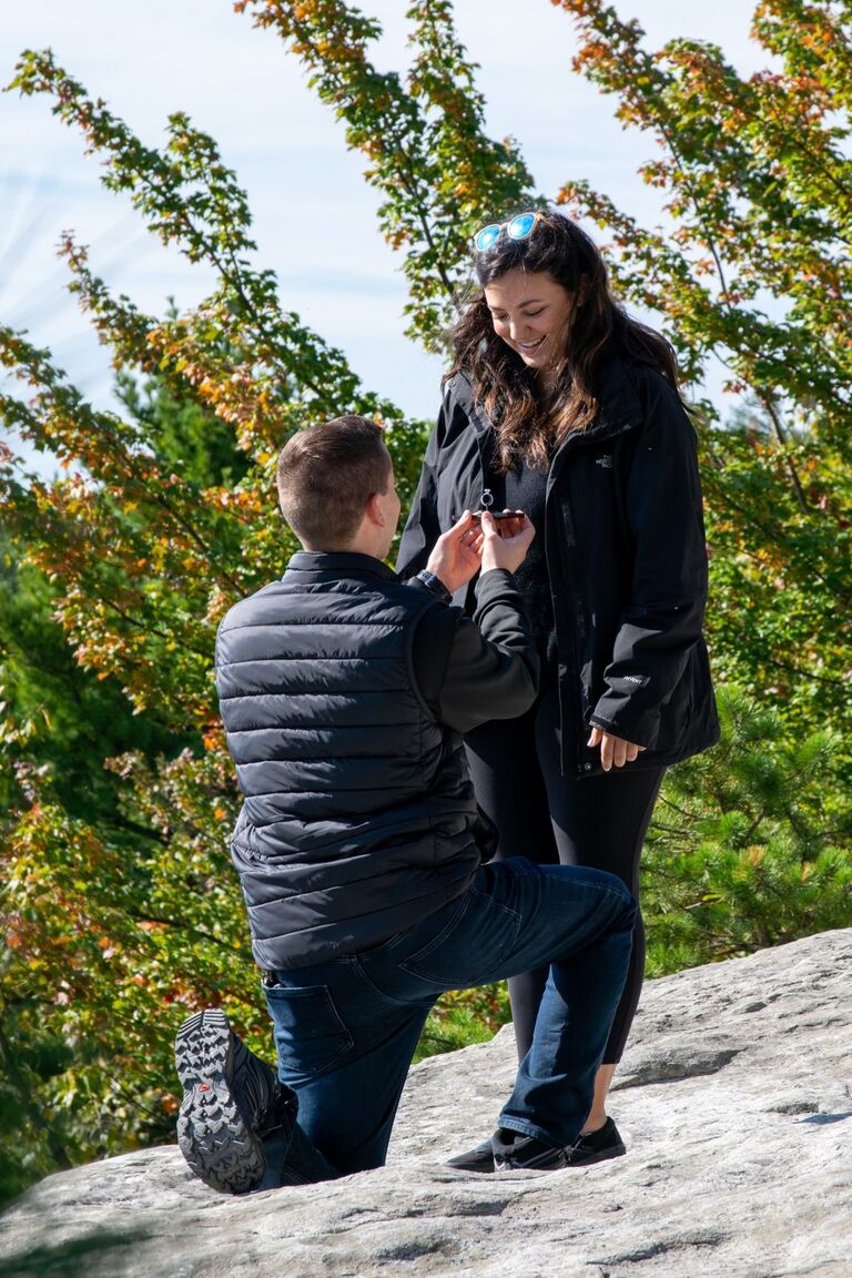 Austin pops the question! Kind of....he opens the ring box and says "What do you think?"