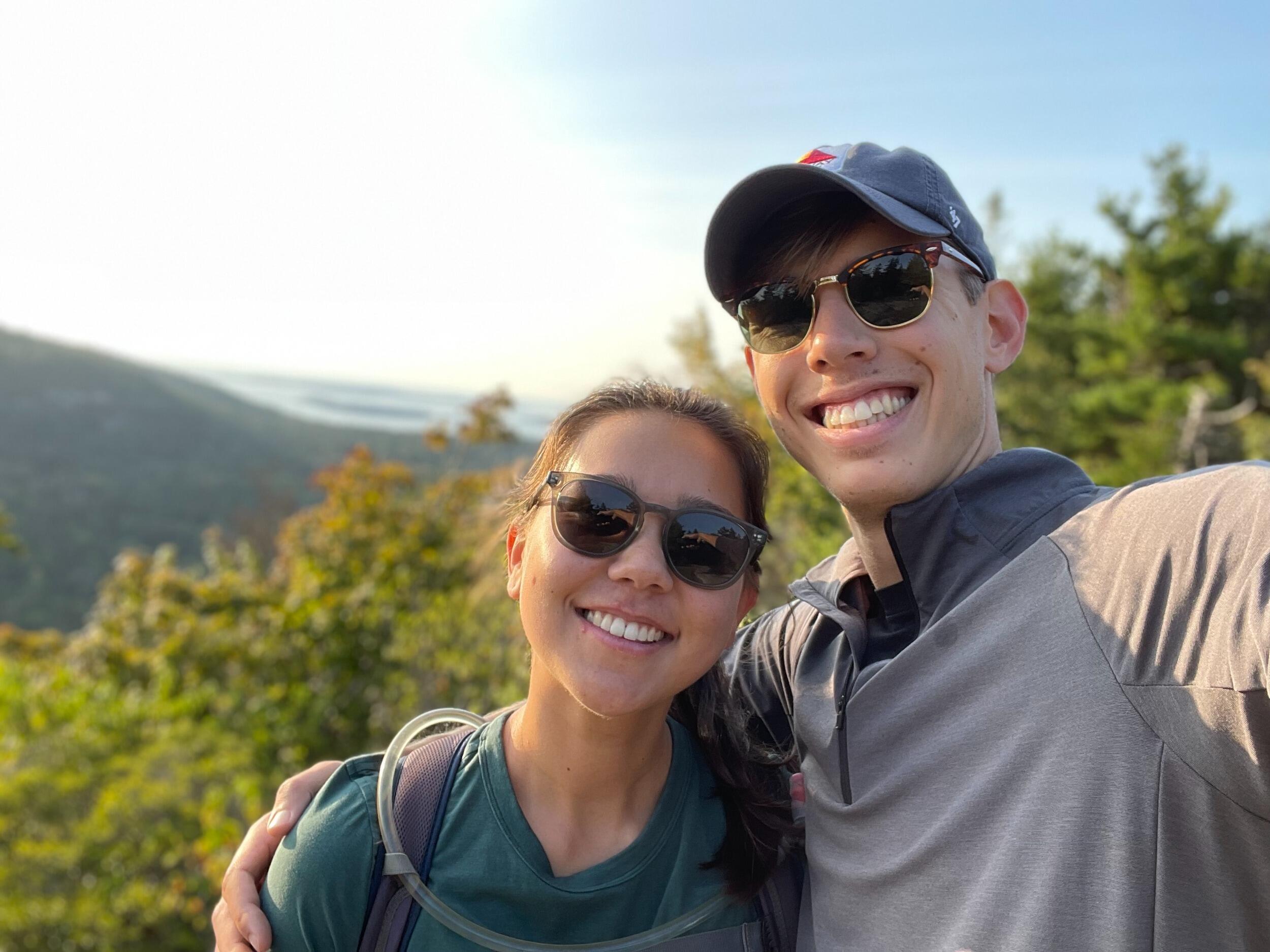 Lienne shows Eric one of her favorite childhood hikes in Acadia, Canada Cliffs. Taken one day after Lienne's grandfather's 99th birthday celebration! 