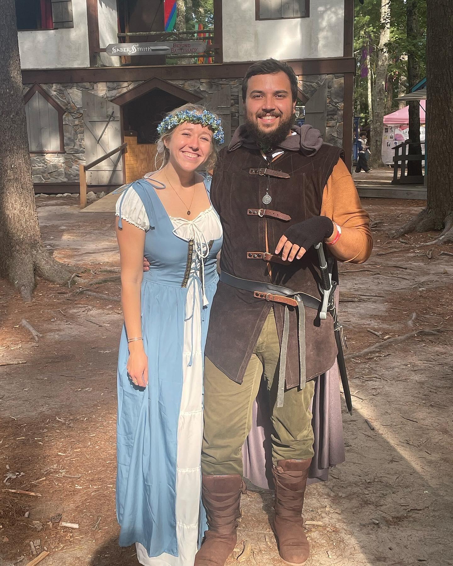 Our first Renaissance Faire!  We have gone every year since we first started dating.  We go each year right around Tyler's birthday!  