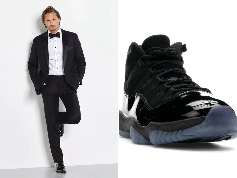 The sneaker-suit combo from The Black Tie and StockX