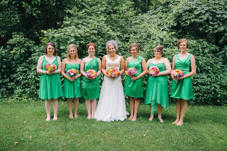 short green wedding dresses