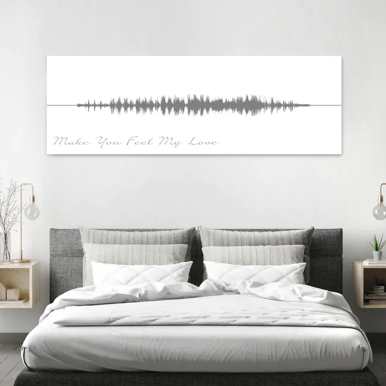 Song sound wave art anniversary gift for couples who have everything