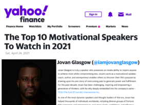 Top Ranked Motivational Speaker - Jovan Glasgow - Motivational Speaker - Jacksonville, FL - Hero Gallery 1