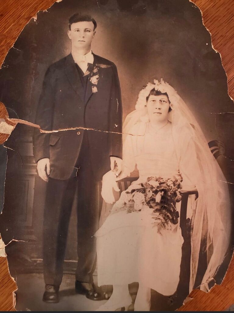 John and Cora Stover (great-grandparents of the bride)