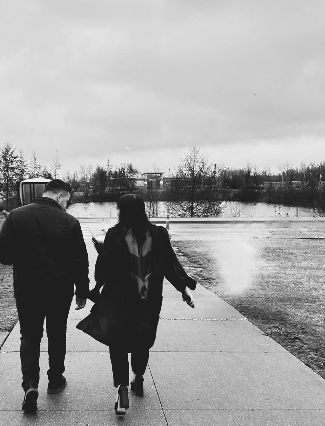 Izabelle completing her Masters from Northern Illinois University! With the help and support from Mathew, Izabelle walked away finishing her last moments as a college student with her best friend by her side. 