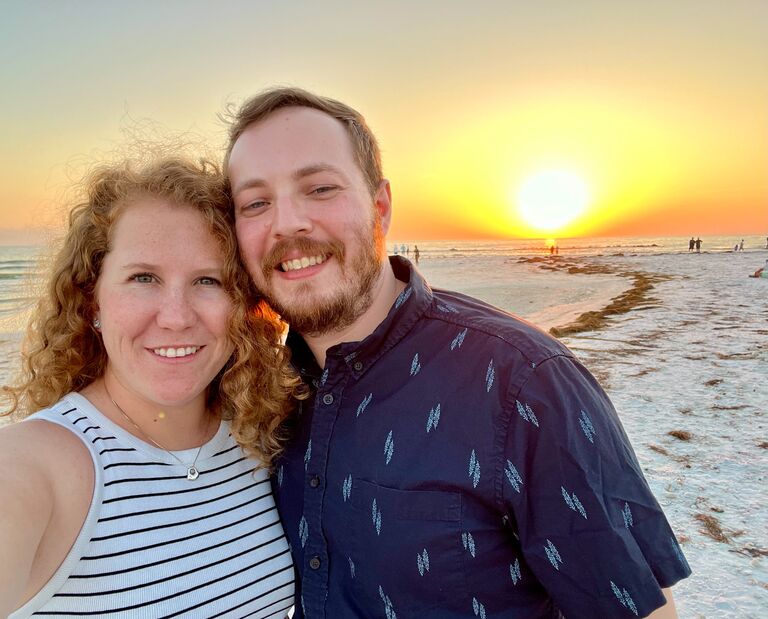 Amanda: For our first anniversary in Florida, we did a sunrise-to-sunset road trip across the state, from Cape Canaveral National Seashore to Honeymoon Island State Park.